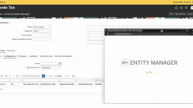Popup showing VAT/GST Number has been verified along with the Entity Details